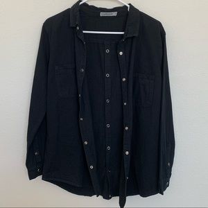 Carmar Denim Chambray Black Button down